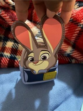 Disney Loungefly Judy Hopps Bunny Coin Purse - Gray, Pink & Navy